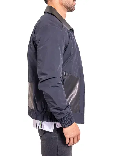 Maceoo Men's Ascension Leather Jacket - Blue - Size XXXXL | Thumbnail 8