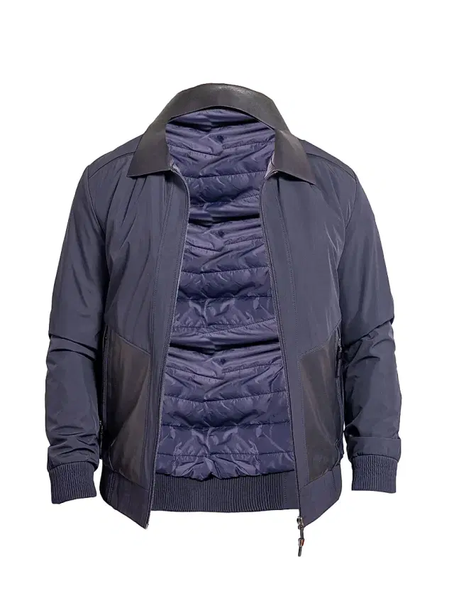 Men's Ascension Leather Jacket - Blue
