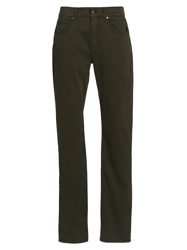 Men's The Straight Stretch-Cotton Mid-Rise Straight-Leg Jeans - Comfort Olive