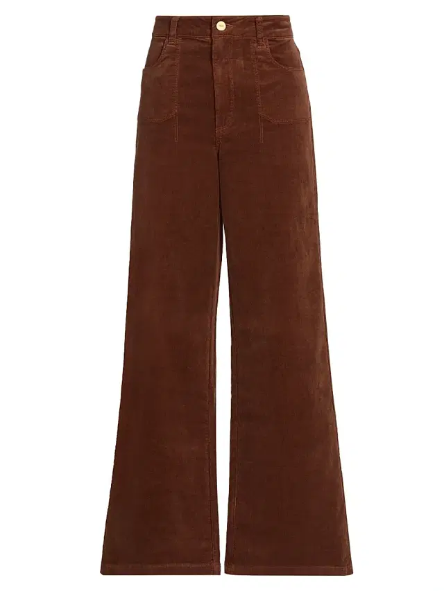 Paige Women's Anessa Utility Corduroy Pants - Maple Brown