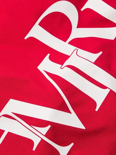 Amiri Men's Staggered Logo Cotton T-Shirt - Red | Thumbnail 6