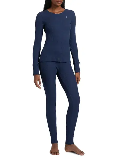 Polo Ralph Lauren Women's Henley Shirt & Jogger Pants Set | Thumbnail 3 Polo Ralph Lauren Women's Henley Shirt & Jogger Pants Set | Thumbnail 3