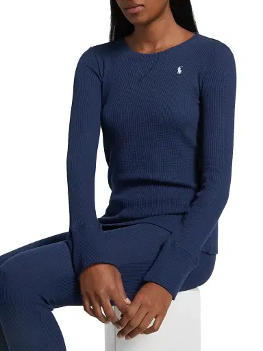 Polo Ralph Lauren Women's Henley Shirt & Jogger Pants Set | Thumbnail 6 Polo Ralph Lauren Women's Henley Shirt & Jogger Pants Set | Thumbnail 6