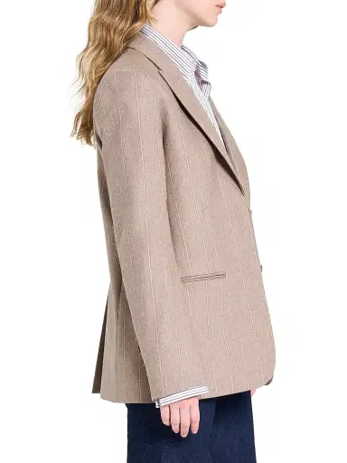 TWP Women's Sweet Pea Striped Wool-Blend Blazer - Timber Wolf Multi | Thumbnail 4 TWP Women's Sweet Pea Striped Wool-Blend Blazer - Timber Wolf Multi | Thumbnail 4