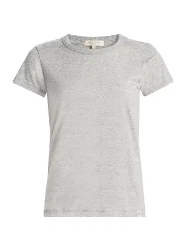 rag & bone Women's The Slub Cotton T-Shirt - Heather Grey | Thumbnail 1