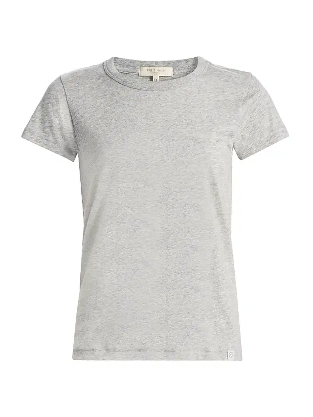 rag & bone Women's The Slub Cotton T-Shirt - Heather Grey