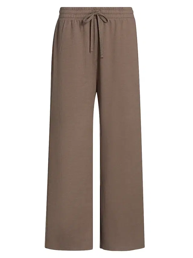 Stellae Dux Women's Sweatermix Wide-Leg Pants - Mocha