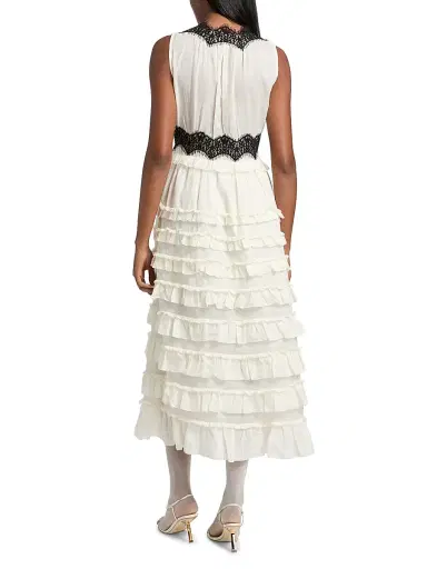 Sea Women's Anise Lace-Trim Frill Midi-Dress | Thumbnail 5 Sea Women's Anise Lace-Trim Frill Midi-Dress | Thumbnail 5