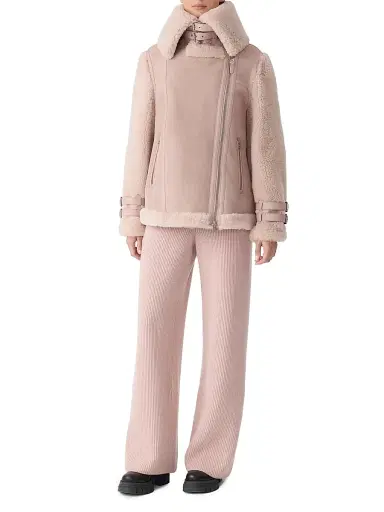 Mackage Women's Rhoslyn Suede & Shearling Moto Jacket | Thumbnail 2