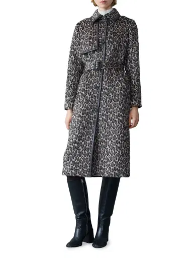 Mackage Women's Zeva Animal-Printed Wool-Blend Coat - Light Camel Multi | Thumbnail 2 Mackage Women's Zeva Animal-Printed Wool-Blend Coat - Light Camel Multi | Thumbnail 2