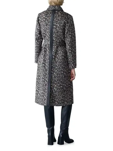 Mackage Women's Zeva Animal-Printed Wool-Blend Coat - Light Camel Multi | Thumbnail 4 Mackage Women's Zeva Animal-Printed Wool-Blend Coat - Light Camel Multi | Thumbnail 4