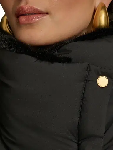 Donna Karan New York Women's Chevron Quilted Down Coat - Black - Size XS | Thumbnail 9 Donna Karan New York Women's Chevron Quilted Down Coat - Black - Size XS | Thumbnail 9