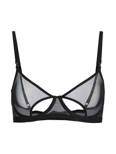 Kiki de Montparnasse Women's Brienne Mesh Balconette Bra - Black | Thumbnail 1 Kiki de Montparnasse Women's Brienne Mesh Balconette Bra - Black | Thumbnail 1