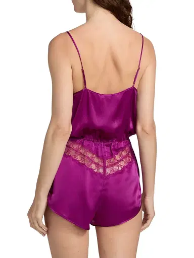Kiki de Montparnasse Women's Silk Lace-Paneled Teddy | Thumbnail 4