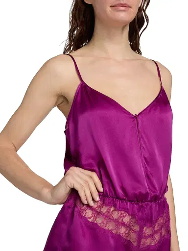 Kiki de Montparnasse Women's Silk Lace-Paneled Teddy | Thumbnail 5