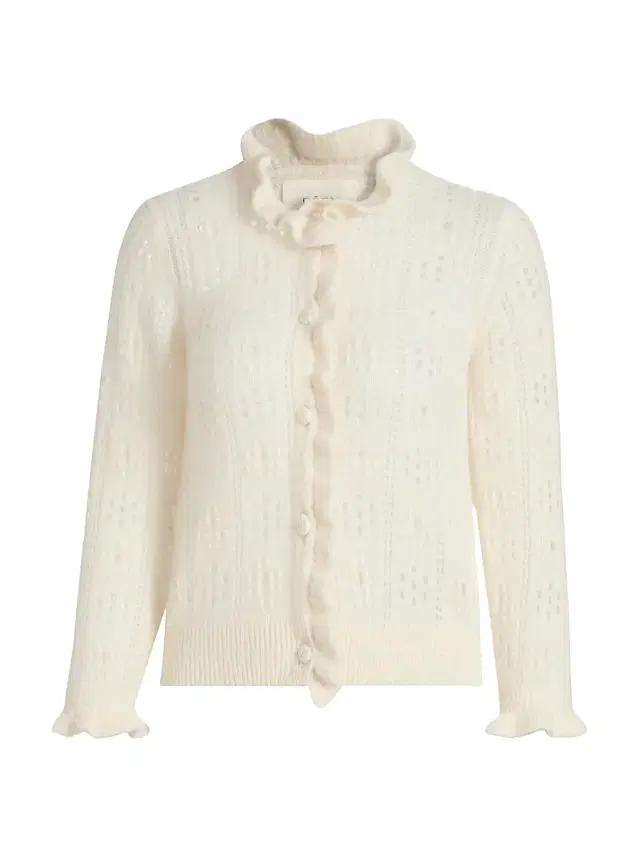 DÔEN Women's Claudie Ruffle Cardigan -