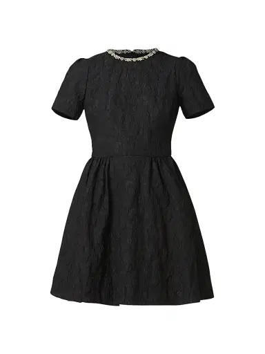 Shoshanna Women's Andie Textured Embellished Cocktail Dress - Jet Green Silver | Thumbnail 1 Shoshanna Women's Andie Textured Embellished Cocktail Dress - Jet Green Silver | Thumbnail 1