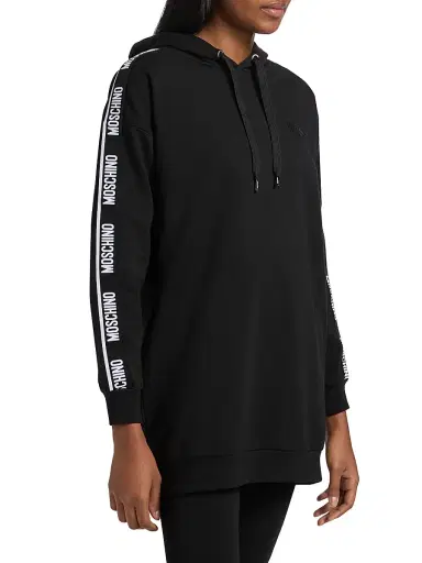 MOSCHINO Women's Intimo Donna Logo Hoodie - Black - Size Small | Thumbnail 4