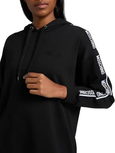 MOSCHINO Women's Intimo Donna Logo Hoodie - Black - Size Small | Thumbnail 6
