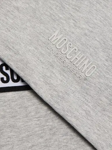 MOSCHINO Women's Intimo Donna Logo Stretch-Cotton Hoodie - Grey - Size Large | Thumbnail 7