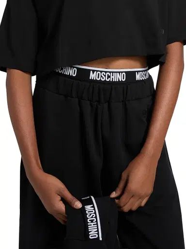 MOSCHINO Women's Intimo Donna Home Stretch-Cotton Pants - Black - Size Small | Thumbnail 6 MOSCHINO Women's Intimo Donna Home Stretch-Cotton Pants - Black - Size Small | Thumbnail 6
