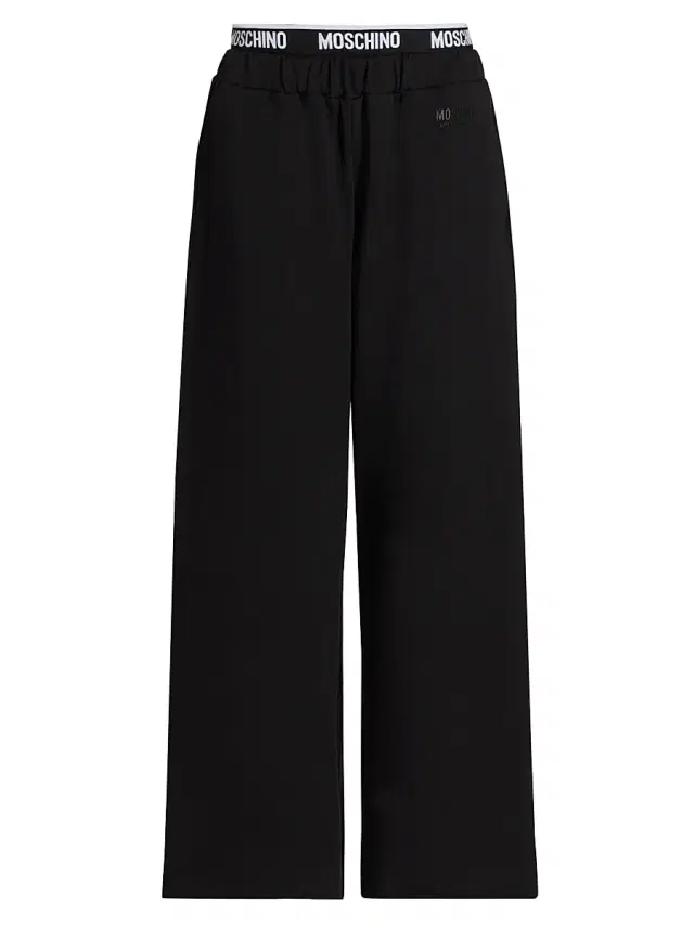 Moschino Women's  Intimo Donna Home Stretch-Cotton Pants - Black