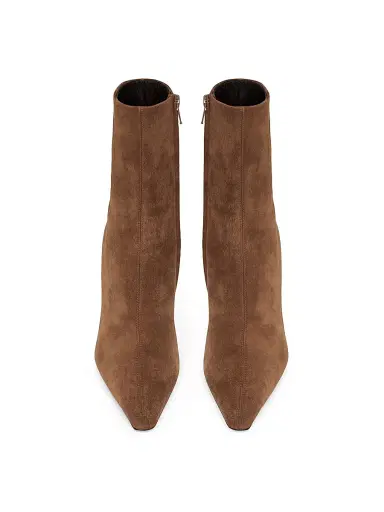 Saint Laurent Women's Ashley Booties in Suede | Thumbnail 4
