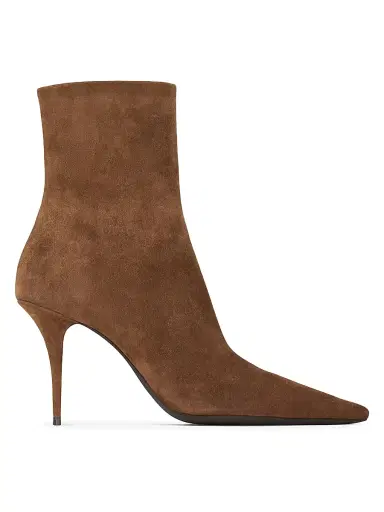 Saint Laurent Women's Ashley Booties in Suede | Thumbnail 1