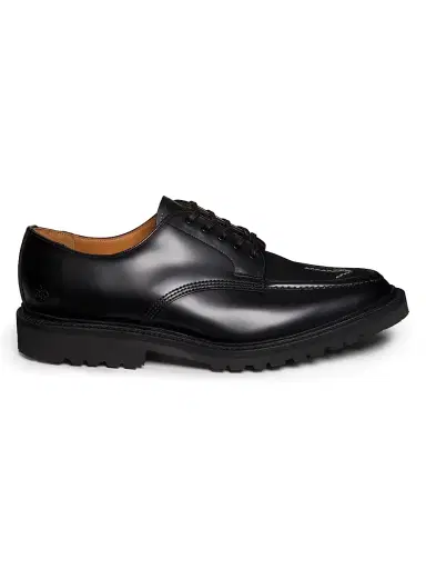 CDG Homme Men's Comme des Garçons PLAY x Sanders Glossy Leather Loafers - Black - Size 11 | Thumbnail 1