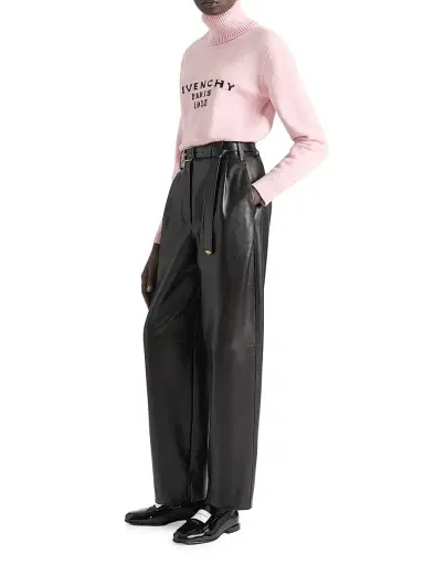 Givenchy Women's Turtleneck Sweater in Wool and Cashmere - Light Pink | Thumbnail 2