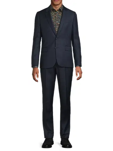 Paul Smith Men's Tailored Fit Two-Button Wool Suit - Very Dark Navy - Size 46 | Thumbnail 3 Paul Smith Men's Tailored Fit Two-Button Wool Suit - Very Dark Navy - Size 46 | Thumbnail 3