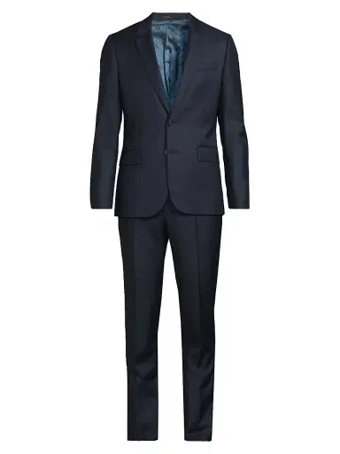 Paul Smith Men's Tailored Fit Two-Button Wool Suit - Very Dark Navy - Size 46 | Thumbnail 1 Paul Smith Men's Tailored Fit Two-Button Wool Suit - Very Dark Navy - Size 46 | Thumbnail 1
