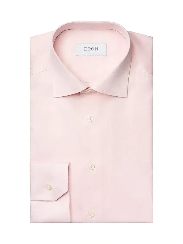 Men's Cotton-Twill Slim-Fit Dress Shirt - Pink