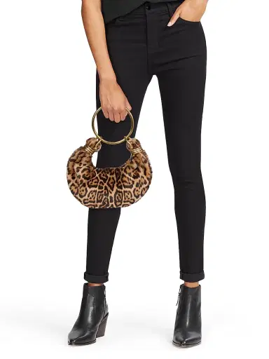 Chloé Women's Bracelet Leopard-Print Shearling Bag - Jungle Brown | Thumbnail 3 Chloé Women's Bracelet Leopard-Print Shearling Bag - Jungle Brown | Thumbnail 3