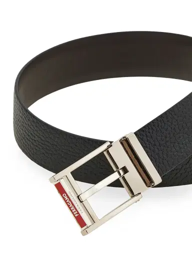 Ferragamo Men's Reversible Leather Belt - Nero - Size 46 | Thumbnail 5 Ferragamo Men's Reversible Leather Belt - Nero - Size 46 | Thumbnail 5