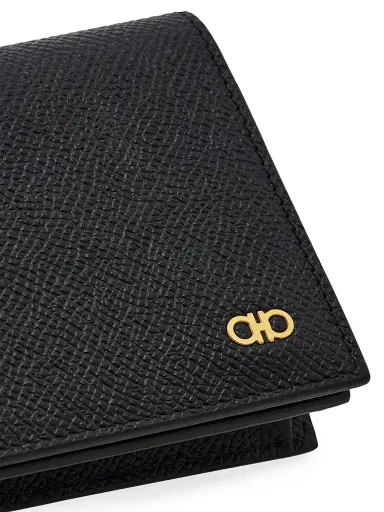 Ferragamo Men's Micro Gancio Bi-Fold Wallet - Nero | Thumbnail 5 Ferragamo Men's Micro Gancio Bi-Fold Wallet - Nero | Thumbnail 5