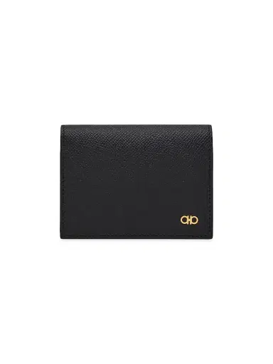 Ferragamo Men's Micro Gancio Bi-Fold Wallet - Nero | Thumbnail 1 Ferragamo Men's Micro Gancio Bi-Fold Wallet - Nero | Thumbnail 1