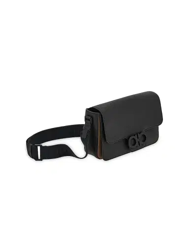Ferragamo Men's Leather Lock Shoulder Bag | Thumbnail 3 Ferragamo Men's Leather Lock Shoulder Bag | Thumbnail 3