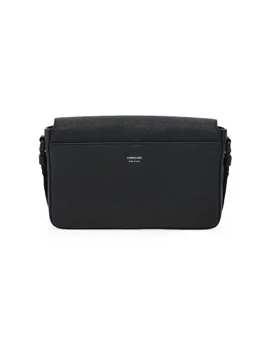 Ferragamo Men's Leather Lock Shoulder Bag | Thumbnail 5 Ferragamo Men's Leather Lock Shoulder Bag | Thumbnail 5