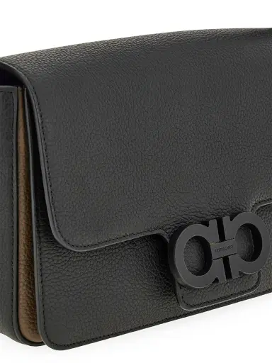 Ferragamo Men's Leather Lock Shoulder Bag | Thumbnail 7 Ferragamo Men's Leather Lock Shoulder Bag | Thumbnail 7
