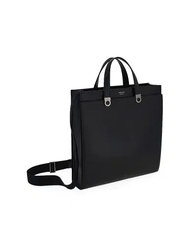 Ferragamo Men's Trading Hammered Leather Tote | Thumbnail 4 Ferragamo Men's Trading Hammered Leather Tote | Thumbnail 4