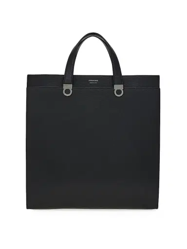 Ferragamo Men's Trading Hammered Leather Tote | Thumbnail 1 Ferragamo Men's Trading Hammered Leather Tote | Thumbnail 1