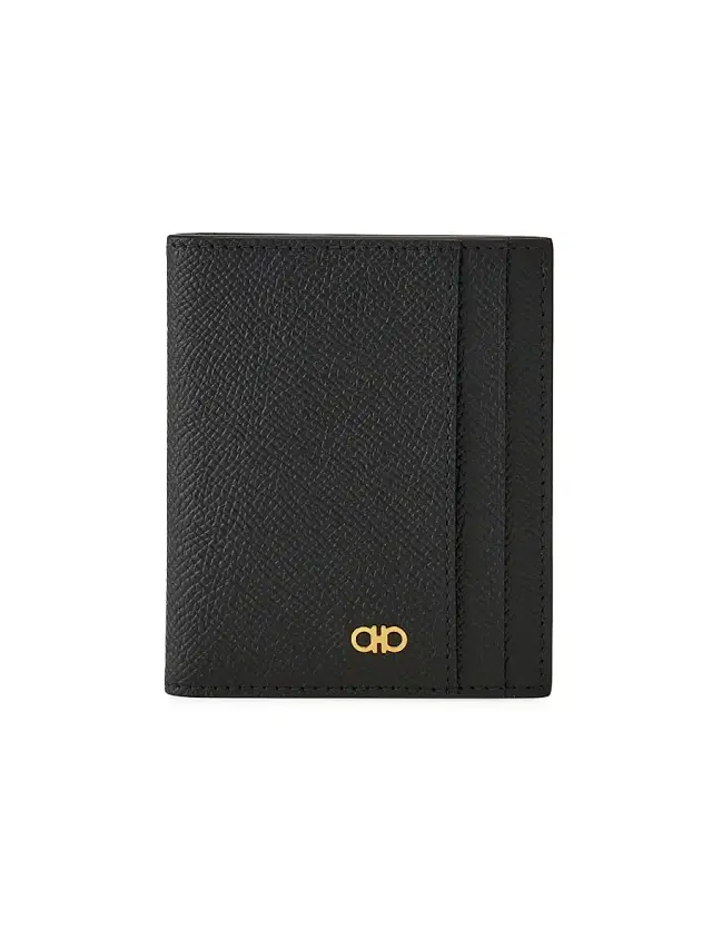 Men's Micro Gancio Bi-Fold Wallet - Nero