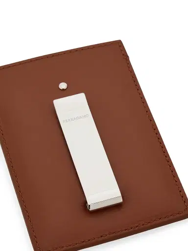 Ferragamo Men's Florence Leather Card Case & Money Clip | Thumbnail 5 Ferragamo Men's Florence Leather Card Case & Money Clip | Thumbnail 5