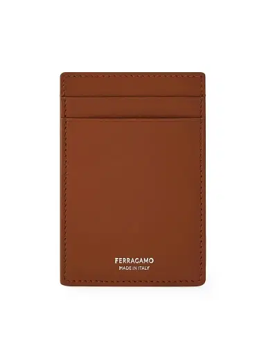 Ferragamo Men's Florence Leather Card Case & Money Clip | Thumbnail 1 Ferragamo Men's Florence Leather Card Case & Money Clip | Thumbnail 1