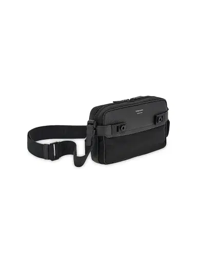 Ferragamo Men's Twins Gancini East-West Crossbody Bag | Thumbnail 3 Ferragamo Men's Twins Gancini East-West Crossbody Bag | Thumbnail 3