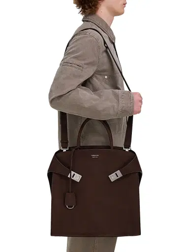 Ferragamo Men's Hug Suede Tote Bag | Thumbnail 3 Ferragamo Men's Hug Suede Tote Bag | Thumbnail 3