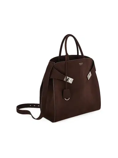 Ferragamo Men's Hug Suede Tote Bag | Thumbnail 4 Ferragamo Men's Hug Suede Tote Bag | Thumbnail 4