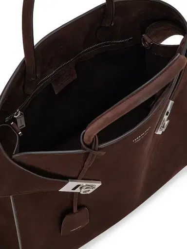 Ferragamo Men's Hug Suede Tote Bag | Thumbnail 7 Ferragamo Men's Hug Suede Tote Bag | Thumbnail 7