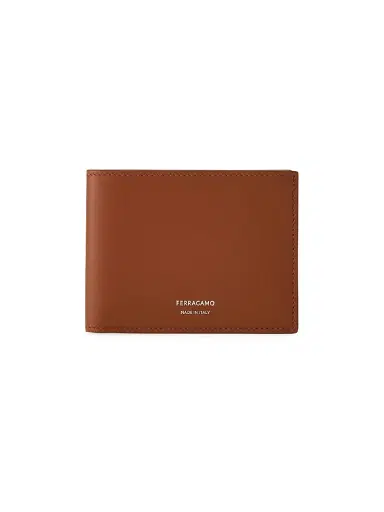 FERRAGAMO Men's Florence Leather Bifold Wallet - New Cognac | Thumbnail 1 FERRAGAMO Men's Florence Leather Bifold Wallet - New Cognac | Thumbnail 1